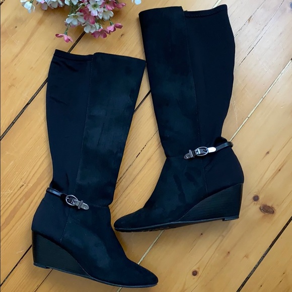 Dana Buchman Shoes - Dana Buchman tall, wedge heeled boots.
